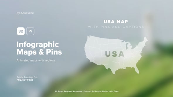 Infographic Maps with Pins l MOGRT for Premiere Pro（763510）-技能树